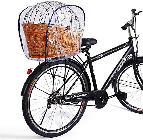 regenhoes fietsmand hond